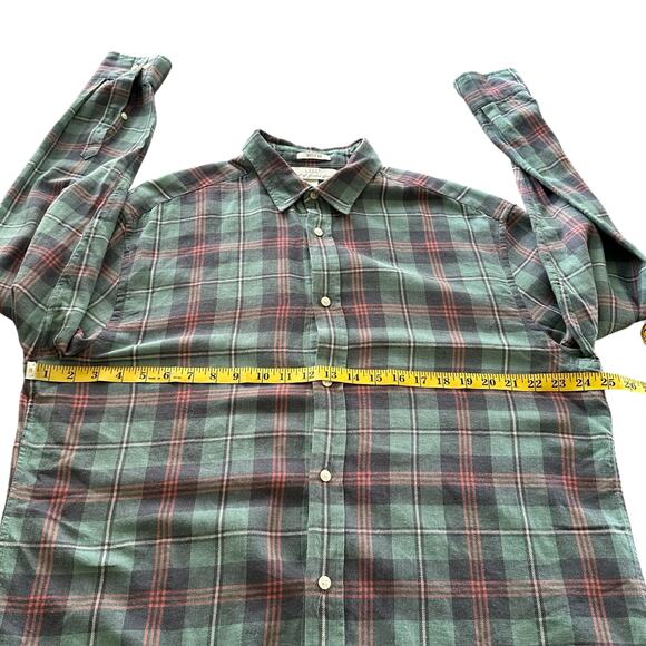 L.O.G.G. Men's Multicolor Green Long Sleeve Shirt - L - Picture 5 of 9